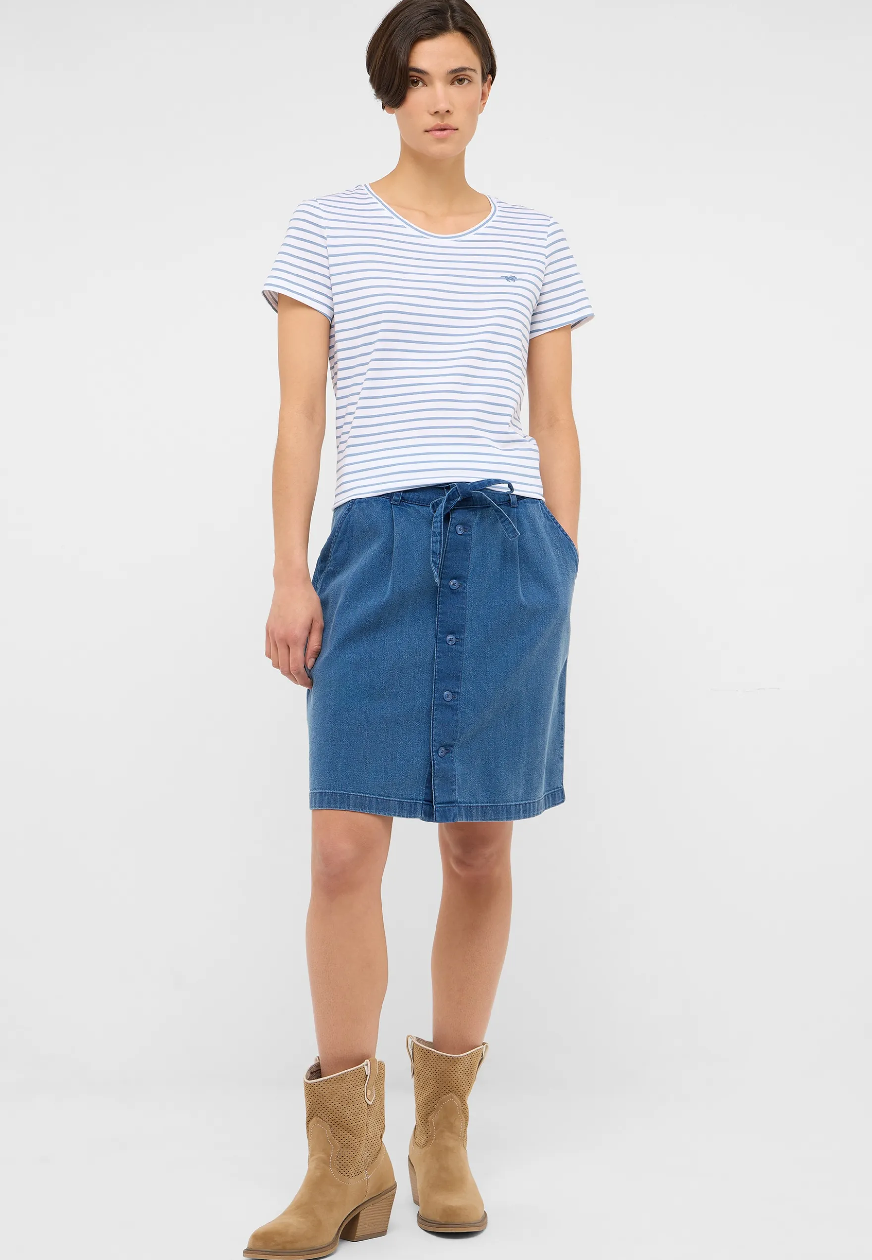 Jeans-Midirock Style Bellevue Denim Skirt