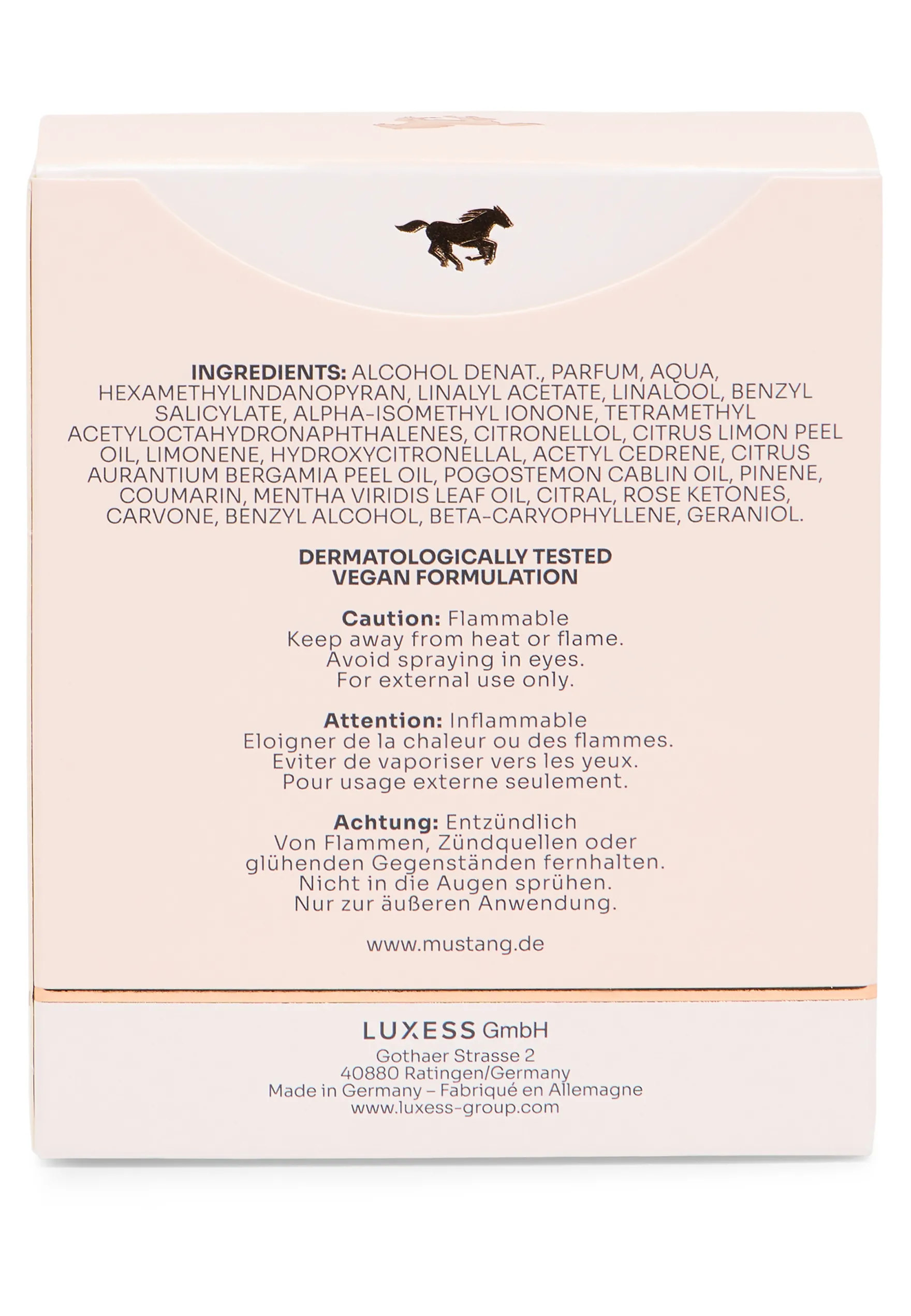 Parfum Mustang rose signature